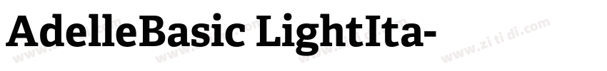 AdelleBasic LightIta字体转换